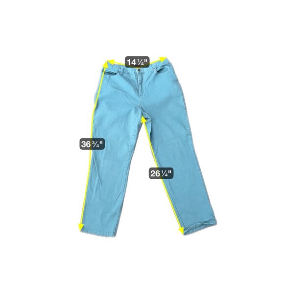 Gloria Vanderbilt Amanda High Rise Tapered Jean Cerulean Tide Sz 14 Classic - Picture 8 of 12